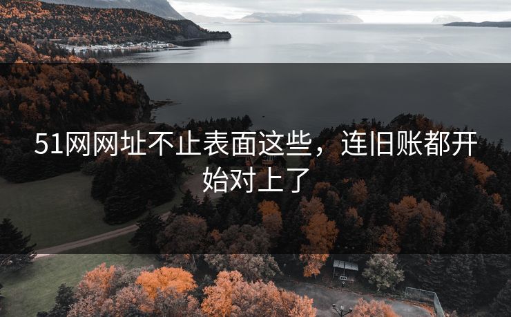 51网网址不止表面这些,连旧账都开始对上了 51网网址不止表面这些,连旧账都开始对上了
